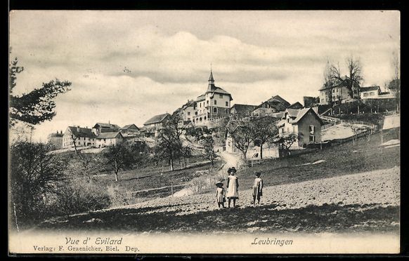Cartoline postali: AK Leubringen, Vue d` Evilard – Usato da Berlin venduto da bartko-reher