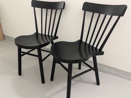 2er Set - Stuhl schwarz - Holz