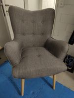 Sessel grau Stoff neuwertig