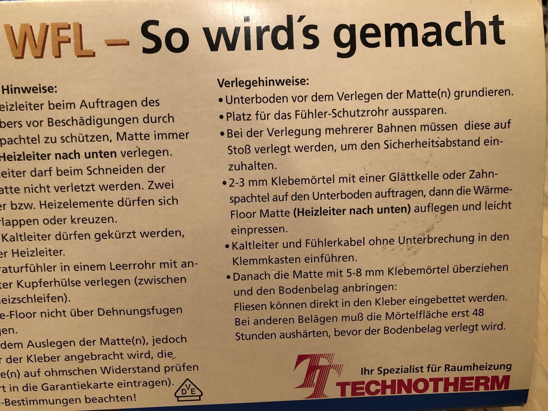 Heizgeräte: Bodenheizung 5m2 Technotherm 160 W/m2 – Neu und originalverpackt aus Basel von Piepsli 8