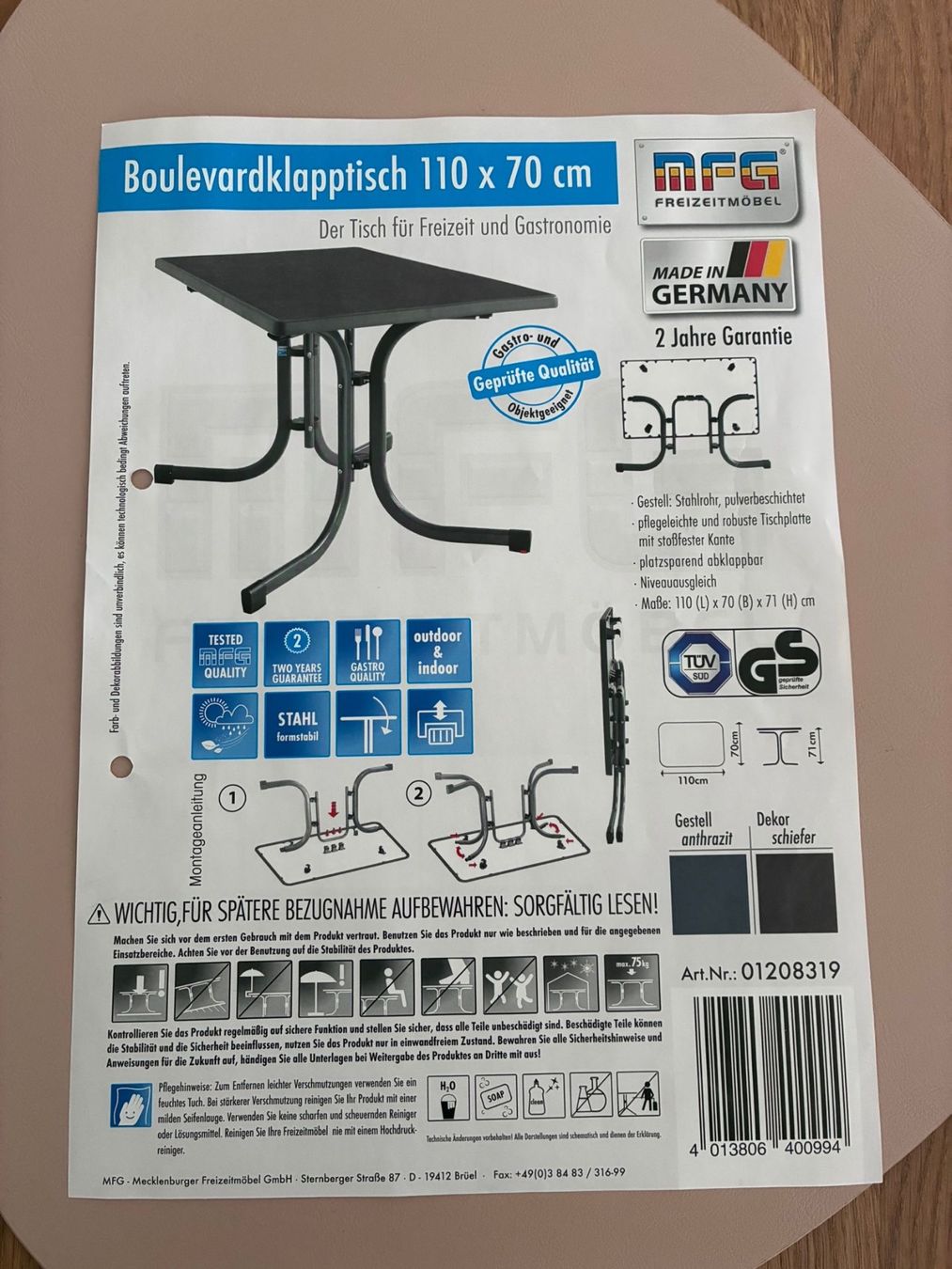 Tischset: Balkontisch mit 4 Stühlen – Gebraucht aus Perlen von hco_6yj8 2