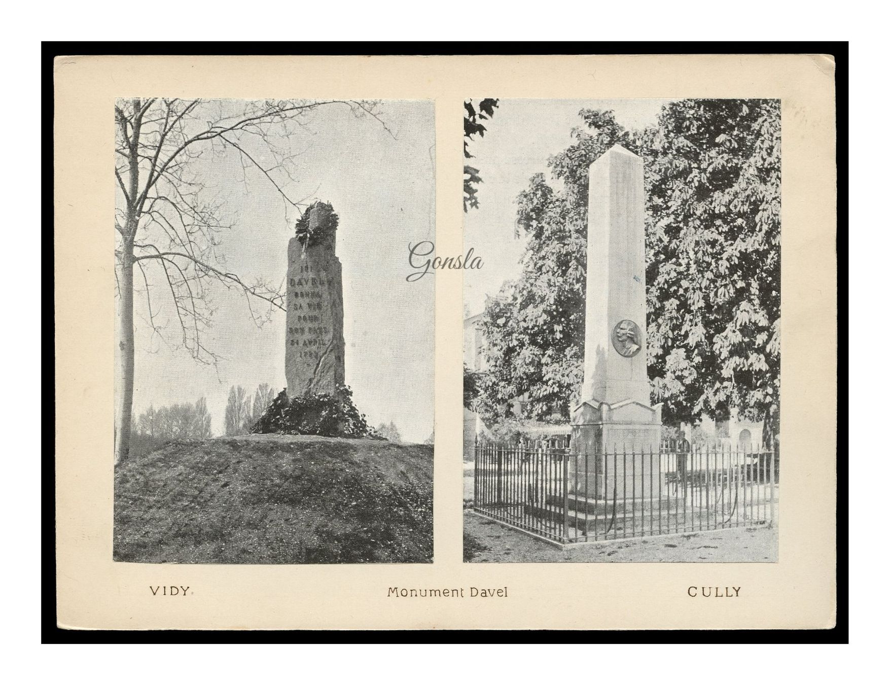 Foto & Immagini: MONUMENT DAVEL - 1900 "Vidy - Cully" Phototypie – Usato da Onex venduto da gonsla