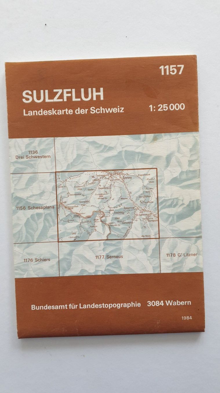 Landkarten & Atlanten: Sulzfluh. 1:25'000. 1984. – Gebraucht aus Goldach von armando_r