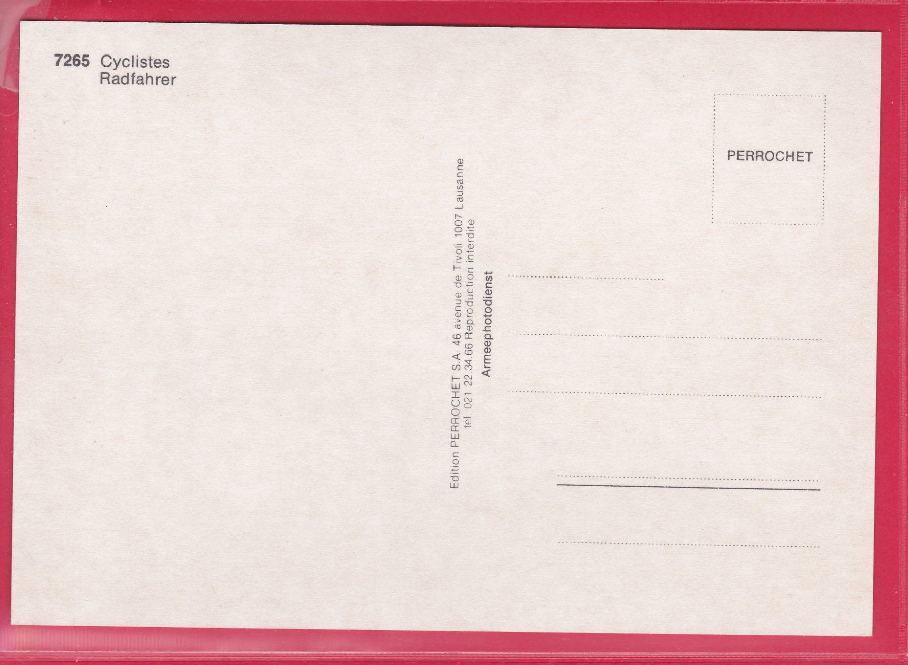 Cartoline postali: CYCLISTES RADFAHRER – Usato da Oberrieden venduto da Gebirgsstelze 1