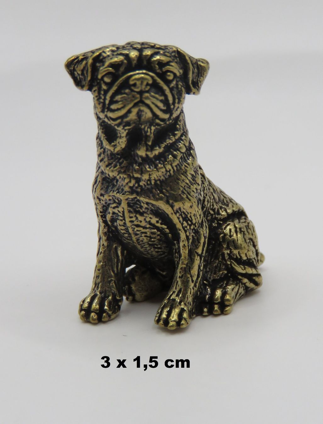 Figuren: Dekorative - MOPS - Messing Figur - Dekoration - 3x1,5cm – Neu und originalverpackt aus Grenchen von Yamahwildstar16