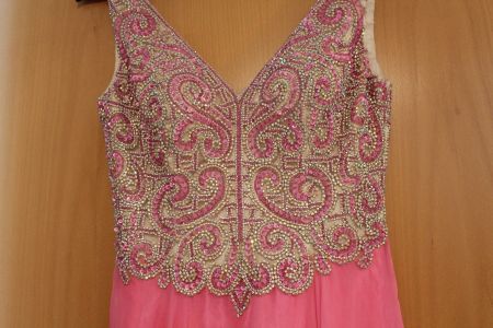 LETZTE CHANCE Jovani Abendkleid Pailletten pink Gr.34