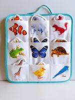 Lovevery Quilted Animal Pockets Hängendes Tier-Fach Pochette