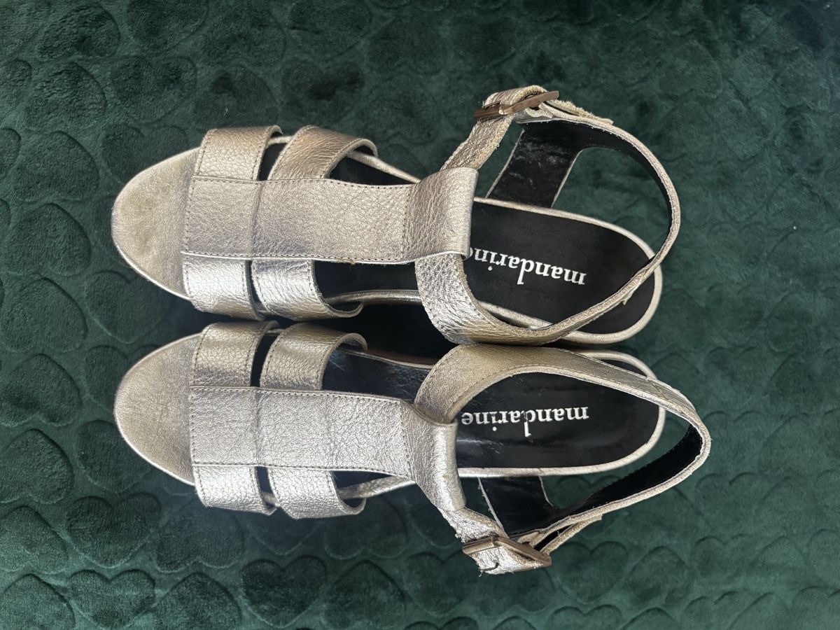 Scarpe da donna: Mandarine Platform leather Sandals Silver 39 – Nuovo (secondo la descrizione) da Zürich venduto da cla_v6hx 1
