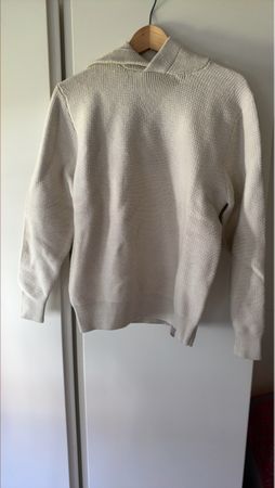 Kapuzenpullover Strick weiss akzeptabler Zustand