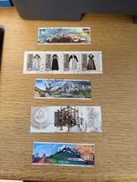 5 Blöcke zusammen hängende mit Ausgabetag Stempel 