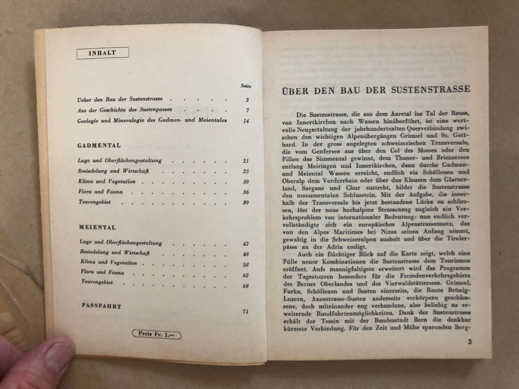 Landkarten & Atlanten: Schweizerische Alpenposten: Sustenstrasse. – Gebraucht aus Zürich von allp 2