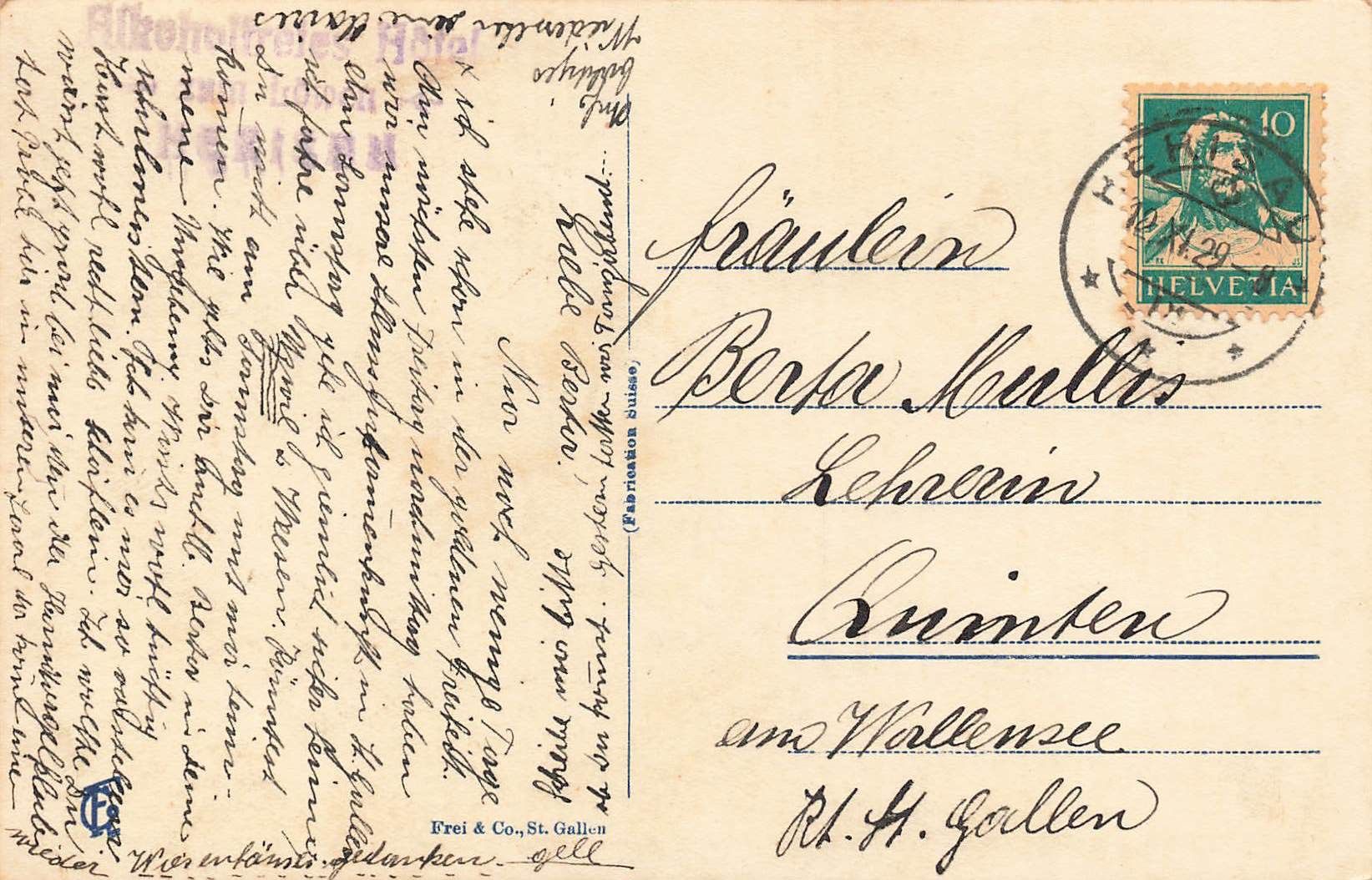 Cartoline postali: Herisau – Usato da Biasca venduto da Blenio71 1