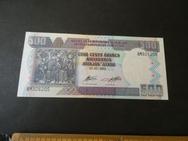 Burundi 2003, 500 Francs - ungefaltet