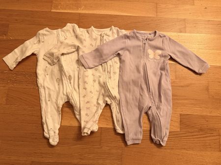 Lot de 3 pyjamas zippé, taille 3 mois