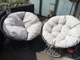 2 Rattansessel Loungesessel Papasansessel