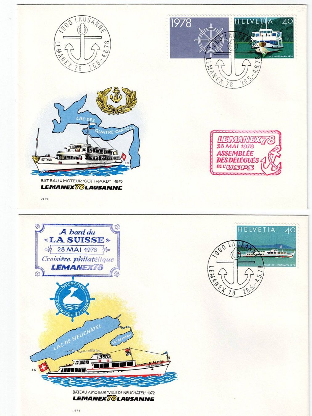 Alle Briefmarken: Schweiz, Lemanx 1978, 14 verschiedene Couverts – Gebraucht aus Hinteregg von McCharly01 4