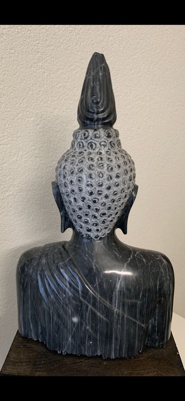 Sculture & Statue: Schwarze Marmor Buddha Büste – Usato da Altstätten SG venduto da Edeco 2