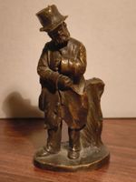 Bronzestatue Figur Geiger H. Pelargus Stuttgart Bettler