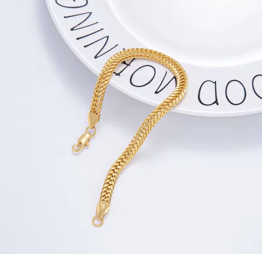 Armbänder & -reifen: Bracelet plaqué OR 14K  – Neu und originalverpackt aus Châtel-St-Denis von Montclair_Swiss 3