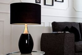 Moderne Tischlampe  60cm schwarz silber / Lagerausverkauf