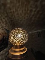 Morocco Table  2 Lamp, The Ball Silver Brass Für Bett 