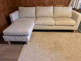 IKEA PÄRUP 3er-Sofa mit Récamiere – beige –