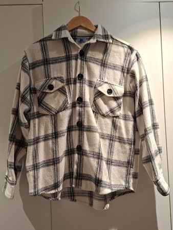 Ruby Flanellhemd kariert weiss schwarz Grösse XS 34