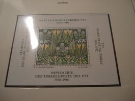 Schweiz, Vignettenblock 1980, Wertzeichendruckerei **
