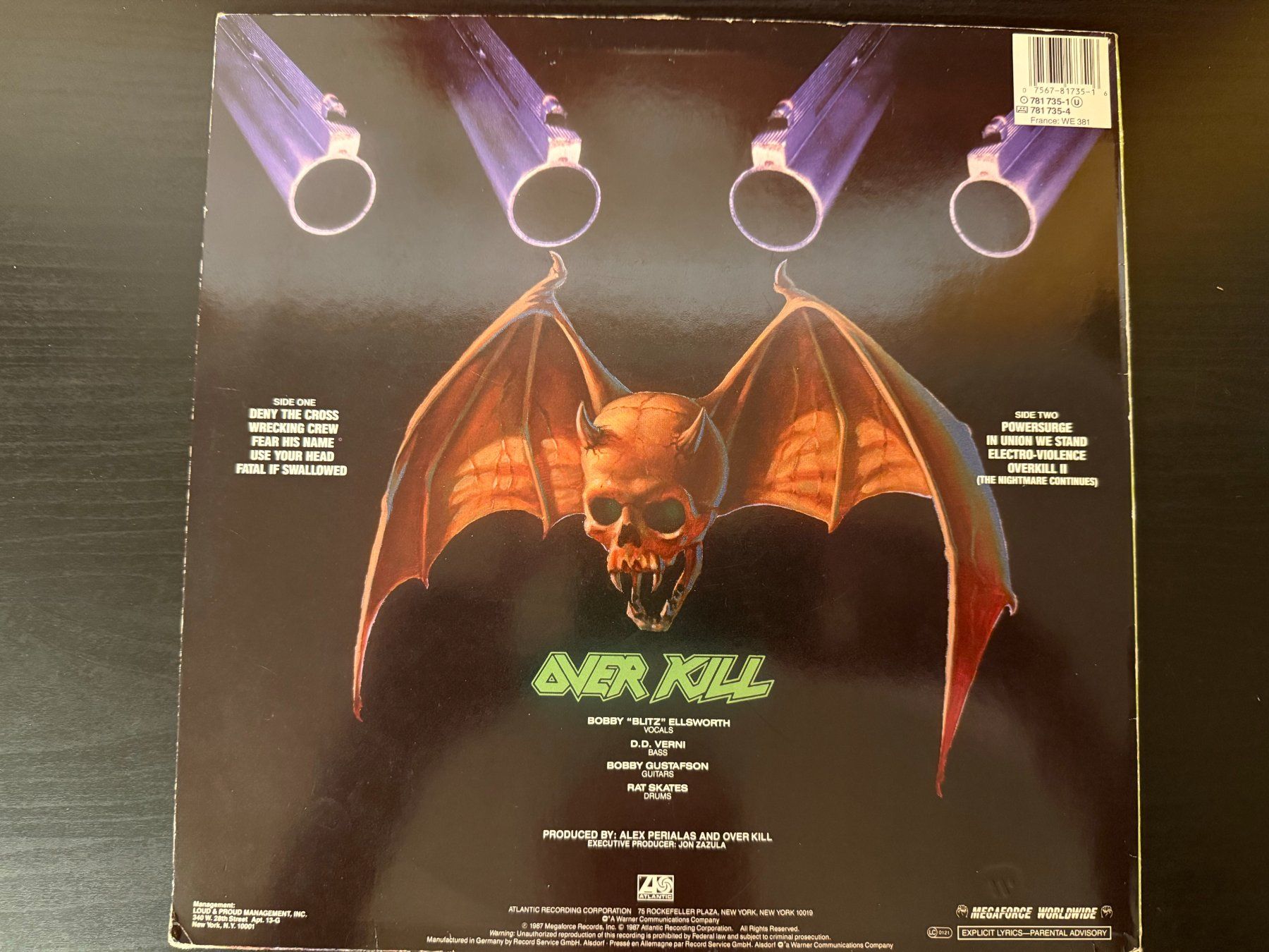 Dischi in vinile: Overkill – Taking Over [LP EU 1987] – Usato da Tamins venduto da Dark-Skull-Vinyl 1