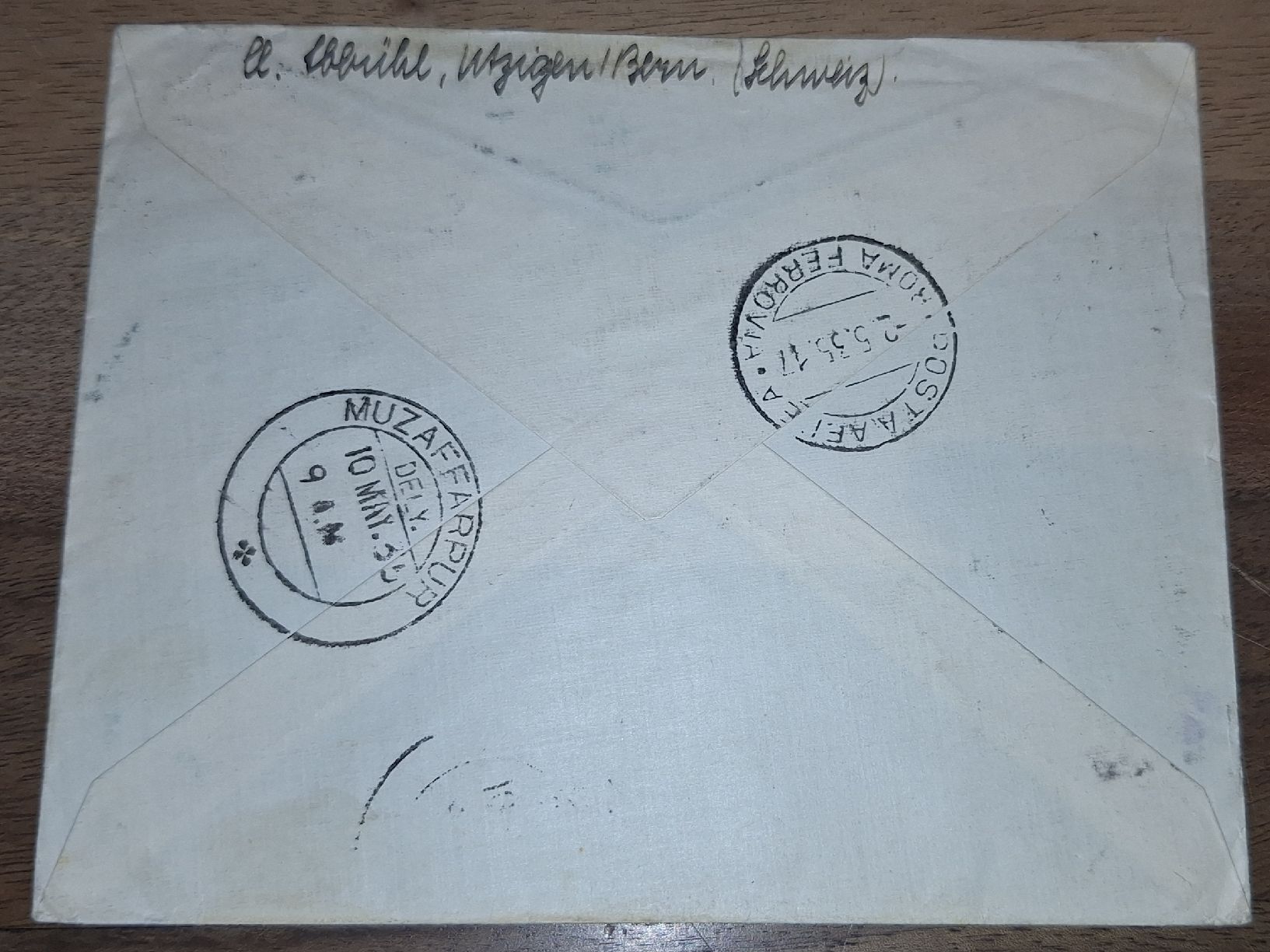 Tutti i francobolli: Flugpostbrief Bern - Indien – Usato da Balgach venduto da SIMEON27 1