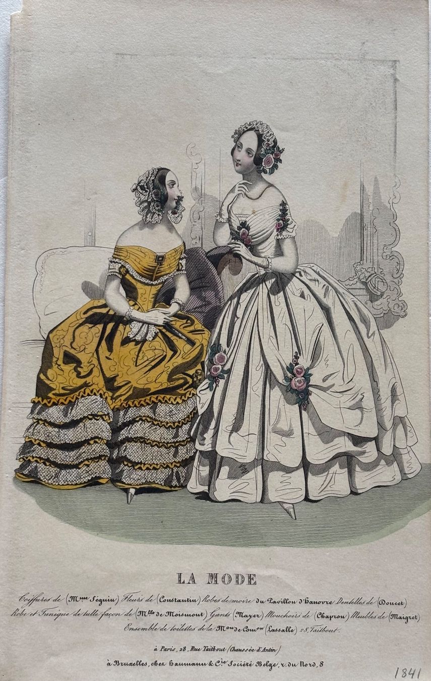 Grafica & Litografie: Antike Lithographie, Mode, Paris, 1841 – Usato da Frauenfeld venduto da Merk52