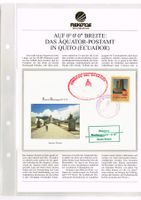 Auf O_0_0 Breite_Das äquator-Postamt in Quitto(Ecuador