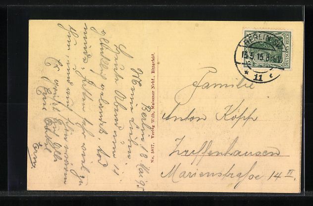 Foto & Poster: AK Bitterfeld, Zeppelin über der Stadt – Usato da Berlin venduto da bartko-reher 1