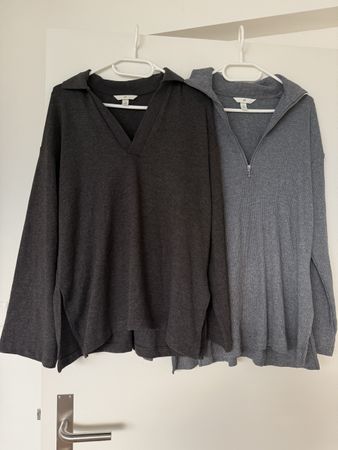Lots pulls H&M gris
