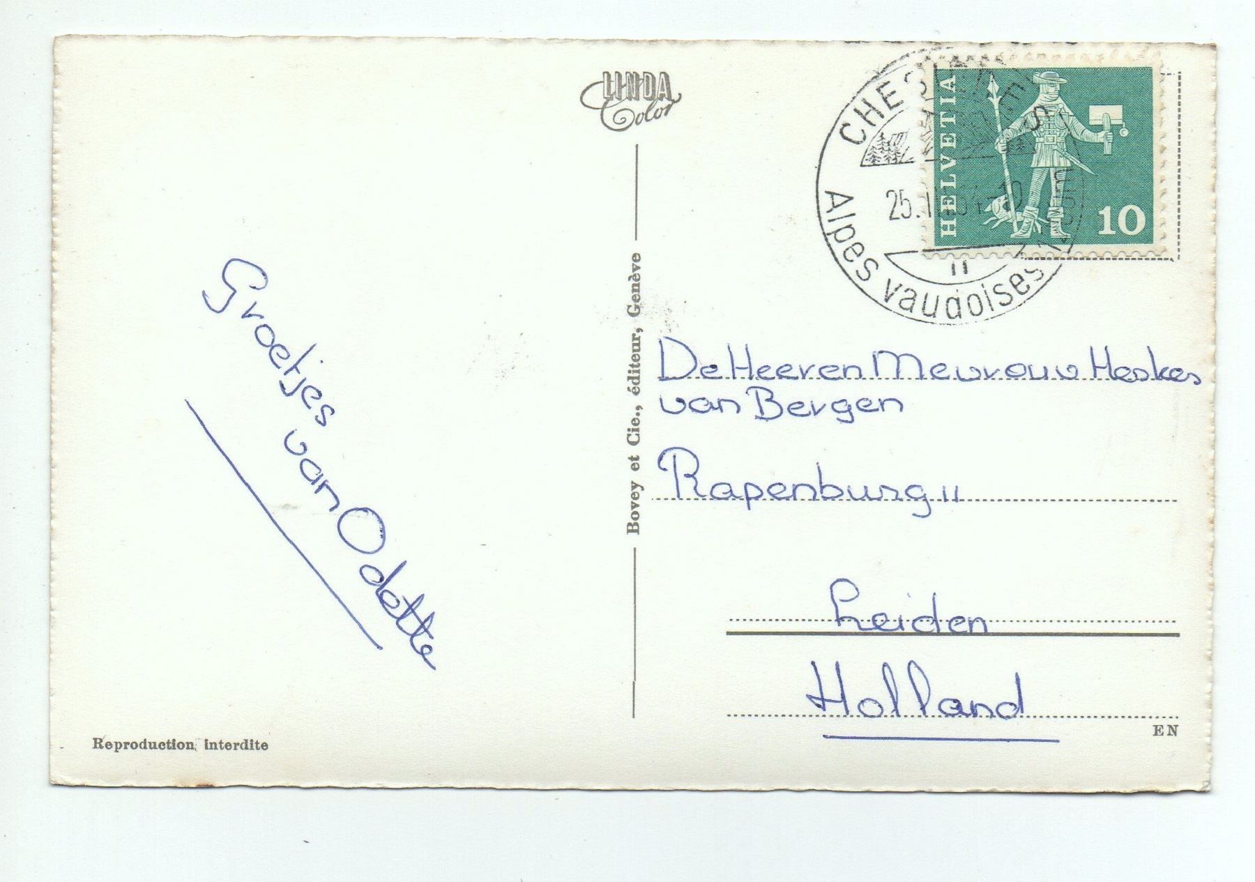 Cartoline postali: VILLARS S/OLLON Chemin de fer Ski – Usato da Jona venduto da philajona 1