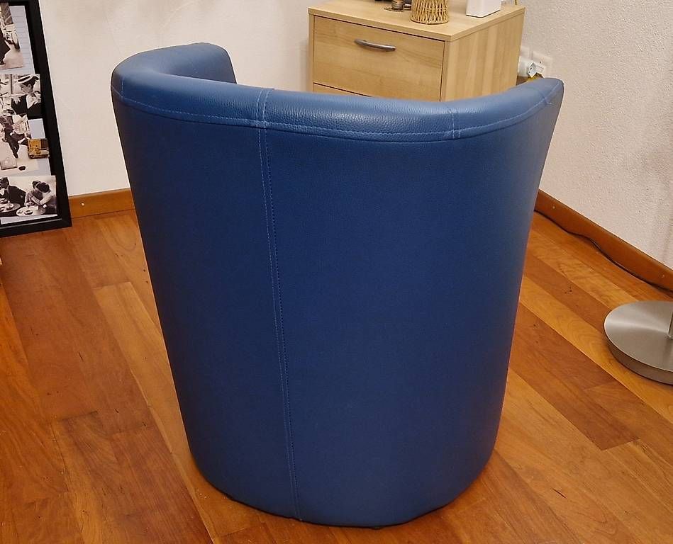 Sessel: Kunstleder Sessel blau – Gebraucht aus Hauptwil von Polo2008 1