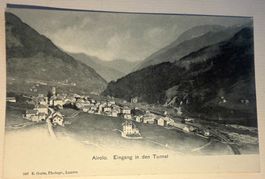AIROLO - Eingang in den Tunnel - Ansichtskarte