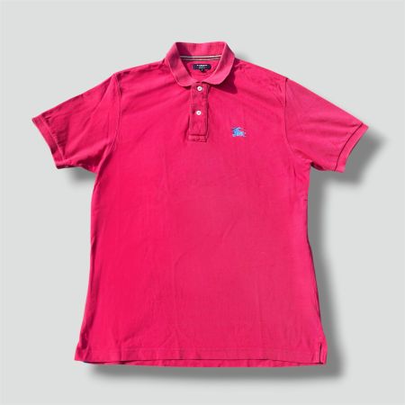 Burberry London blue logo vintage red poloshirt retro 90s
