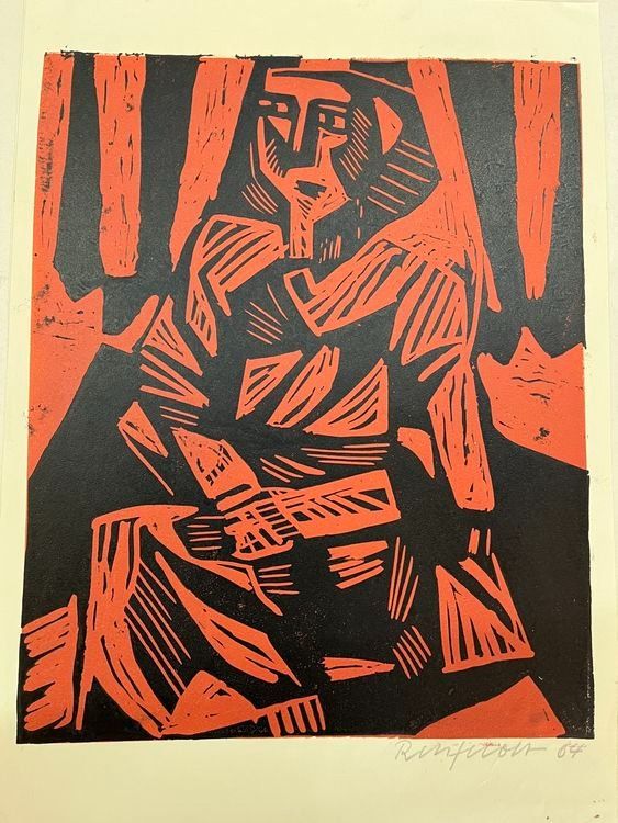 Xilografie: Robert Rehfeldt 1964 HOLZ ODER LINOLSCHNIT Format 27.5 x 40 – Usato da Gersau venduto da grafik-kunst 3