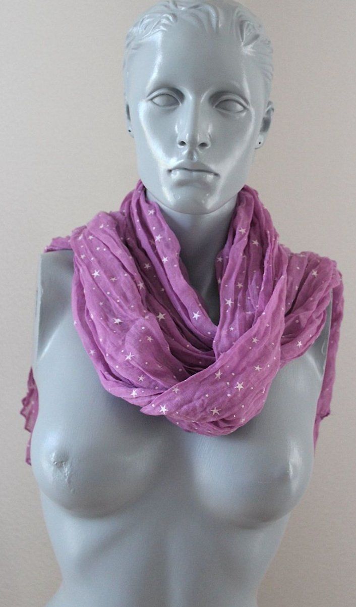 Foulard & Sciarpe: Foulard mit Sternchen 181cm x 70 cm. – Usato da Locarno venduto da madame-tus-sauds 1