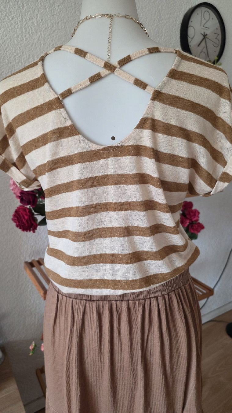 Kleiderpakete: Striped Top size S, Everme brand, Polyester/Linen – Gebraucht aus Klingnau von fairy.princess 1