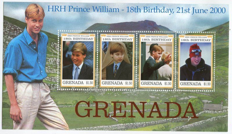 Tutti i francobolli: Block "Prinz William". Grenada – Nuovo e nell'imballaggio originale da Basel venduto da Butsch5