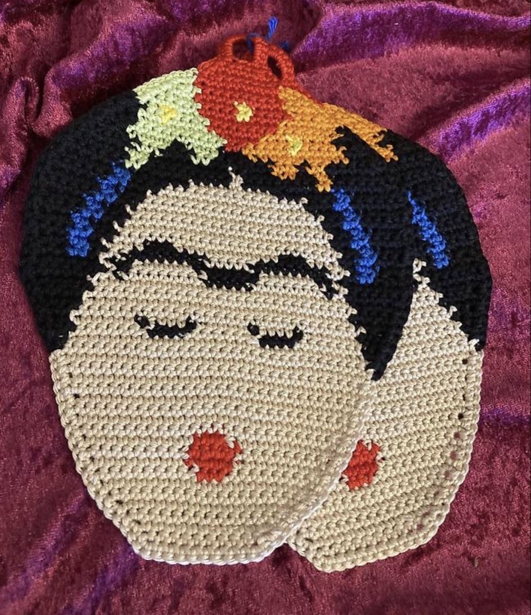 Elettrodomestici da cucina: Frida-Häkel Topflappen -Mexiko-Blumen – Nuovo (secondo la descrizione) da Birsfelden venduto da Soulseeker