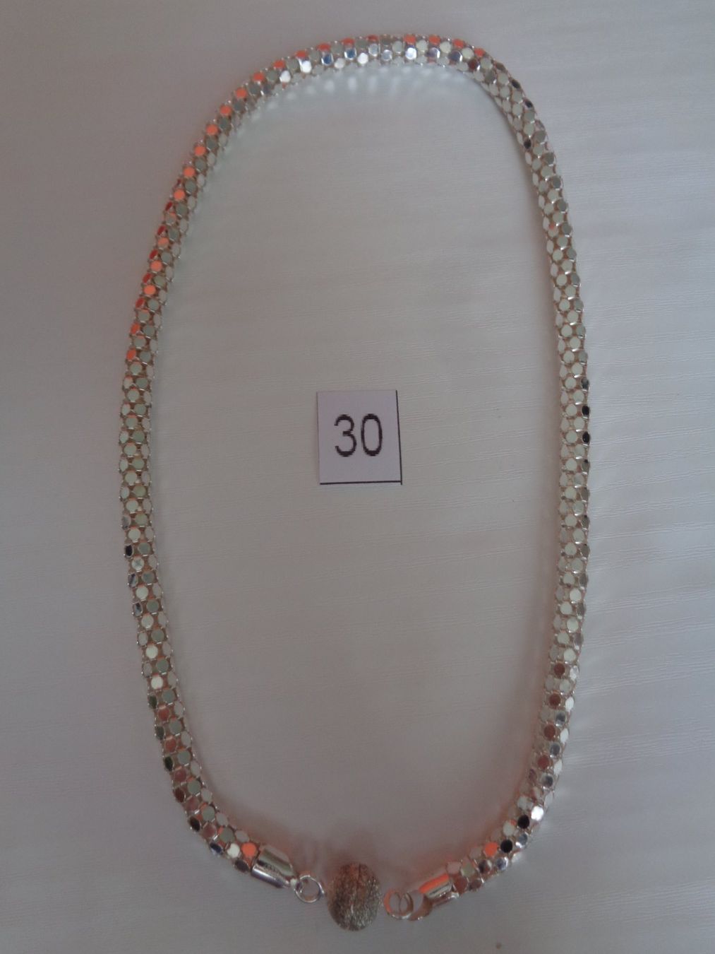 Catenine: Silber 925 Halskette-Collier mit Kugel-Magnetverschluss – Nuovo (secondo la descrizione) da Chur venduto da omonia