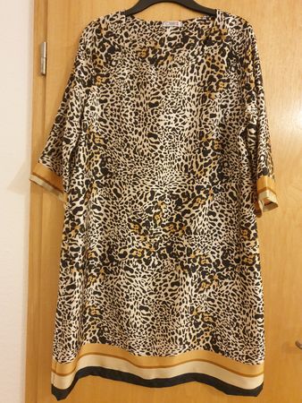 Robe très légère, fluide, L, motif léopard, viscose