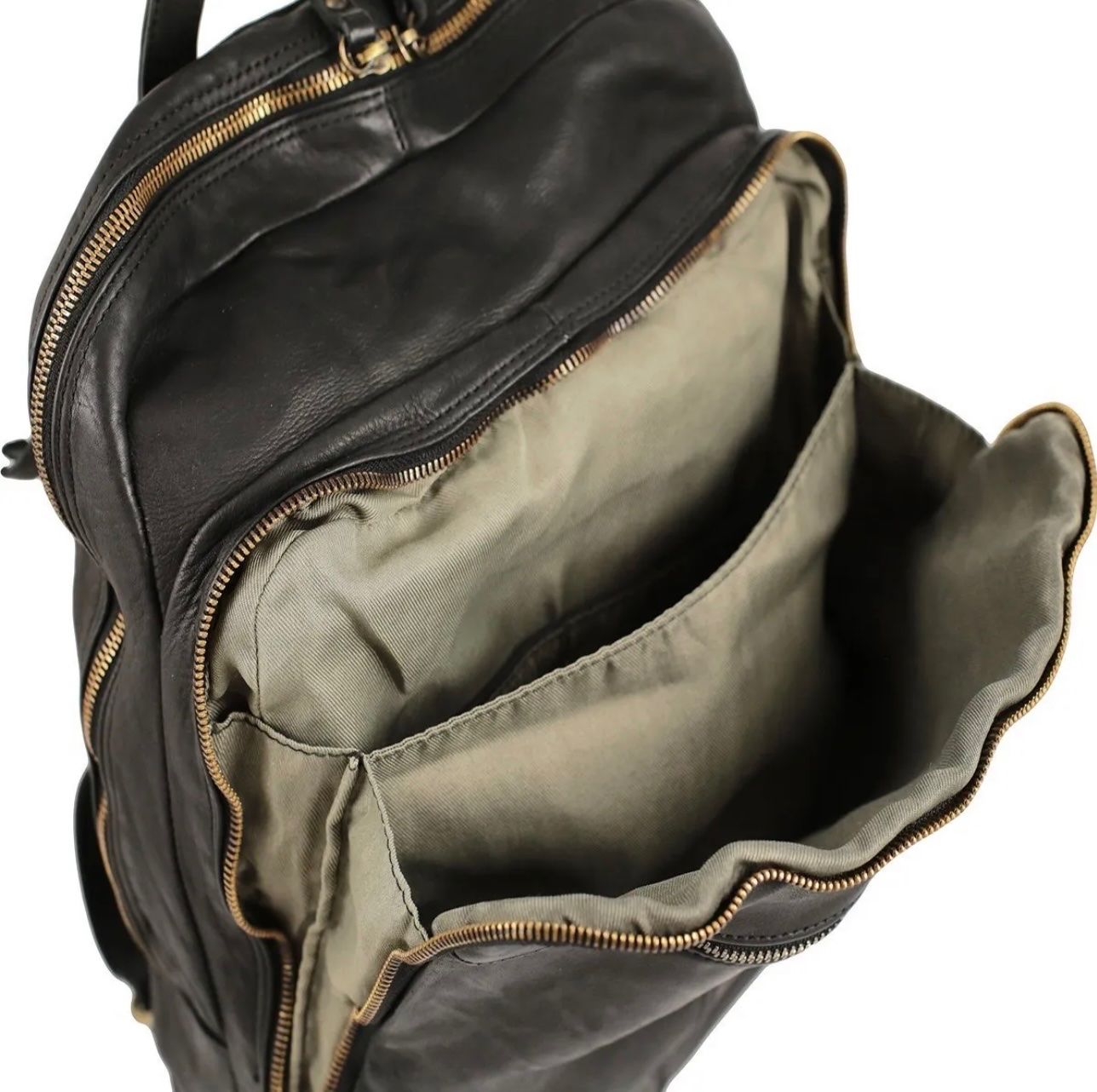 Zaini: Lederrucksack groß Milano - Farbe: Schwarz – Nuovo e nell'imballaggio originale da Wittenbach venduto da WWW.DRILUBAGS.CH 2