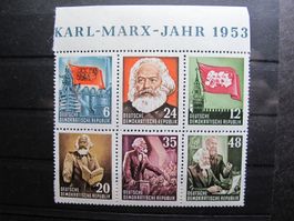 DDR 1953 Karl Marx Herzstück aus Bl 8 **