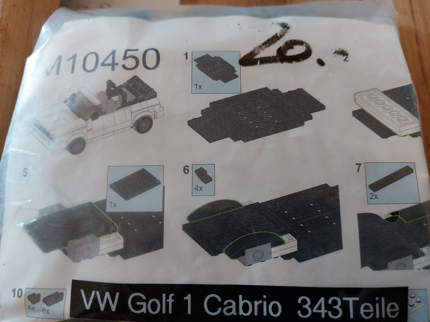 Kit di costruzioni: VW Golf 1 Cabrio aus Klemmbausteinen – Nuovo (secondo la descrizione) da Roggwil BE venduto da zoeri46