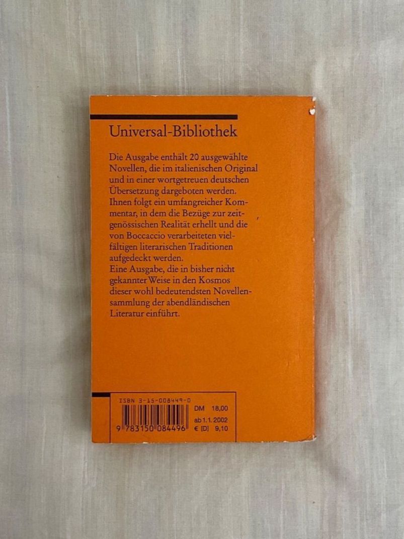 Bücher: Decameron - Giovanni Boccaccio – Gebraucht aus Zürich von dedasiba 1