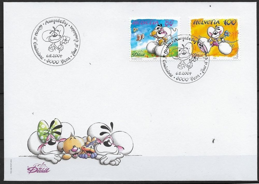 Tutti i francobolli: F1125 - FDC Diddl  2004 – Usato da Trélex venduto da Phil_Albert